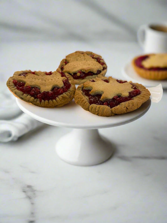 Small autumn-themed tart cakes